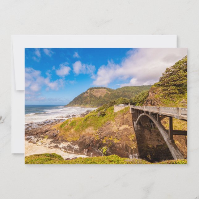 Coastline | Cook's Chasm, Yachats, Oregon Thank You Card (Front)
