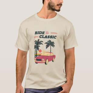 Coastline Cruisin' - Retro Ride on the Beach T-Shirt