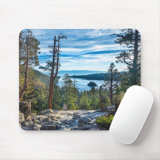 Coastline | Emerald Bay, Lake Tahoe, California Mouse Mat (With Mouse)