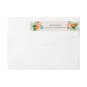 Coastline Floral Wrap Around Label