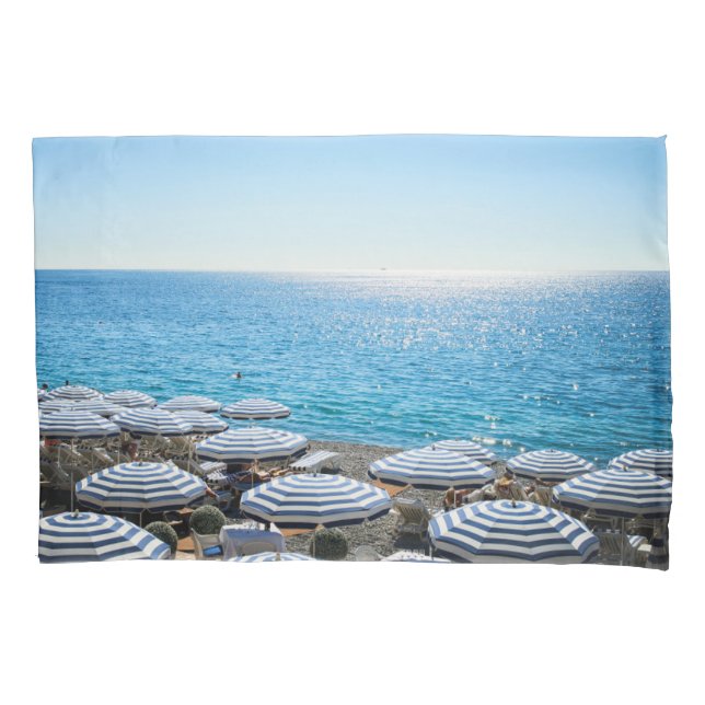 Coastline | French Riviera, Nice France Pillowcase (Front)