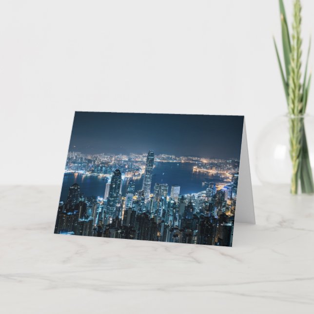 Coastline | Hong Kong Island, Asia Card (Front)