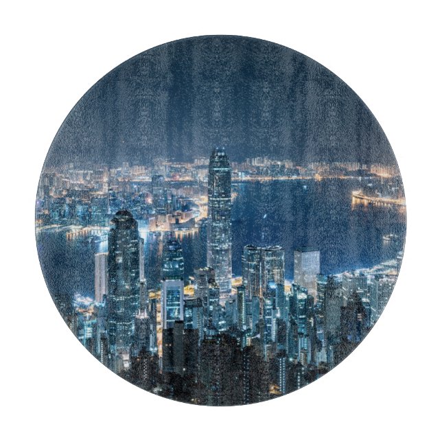 Coastline | Hong Kong Island, Asia Cutting Board (Front)
