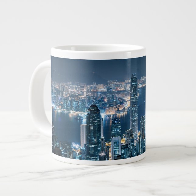 Coastline | Hong Kong Island, Asia Large Coffee Mug (Front Left)