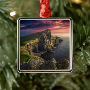 Coastline   Isle of Skye, Scotland Metal Tree Decoration