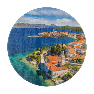 Coastline Korcula Town, Korcula Island, Croatia Cutting Board