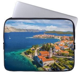 Coastline Korcula Town, Korcula Island, Croatia Laptop Sleeve