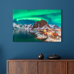 Coastline Lofoten Islands, Hamnoy, Norway Canvas Print