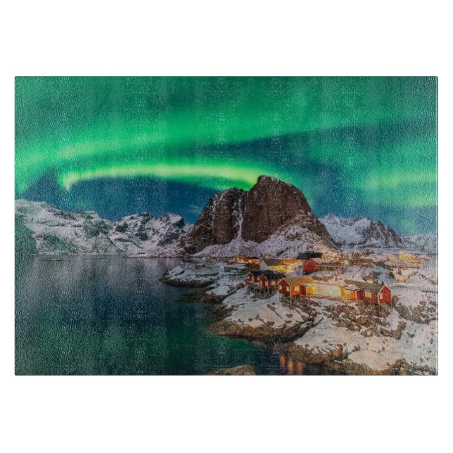 Coastline | Lofoten Islands, Hamnoy, Norway Cutting Board (Front)