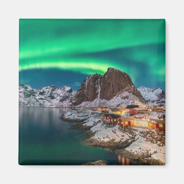 Coastline | Lofoten Islands, Hamnoy, Norway Magnet (Front)