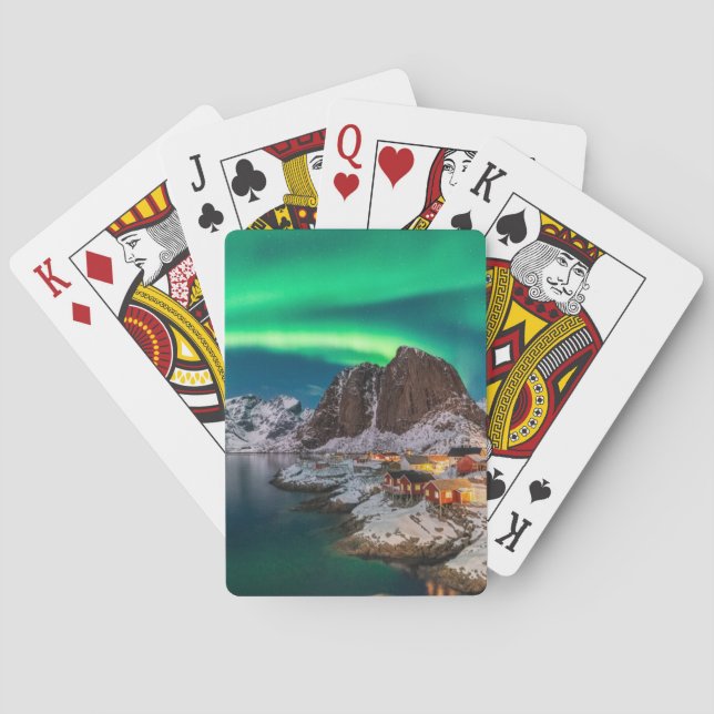 Coastline | Lofoten Islands, Hamnoy, Norway Playing Cards (Back)
