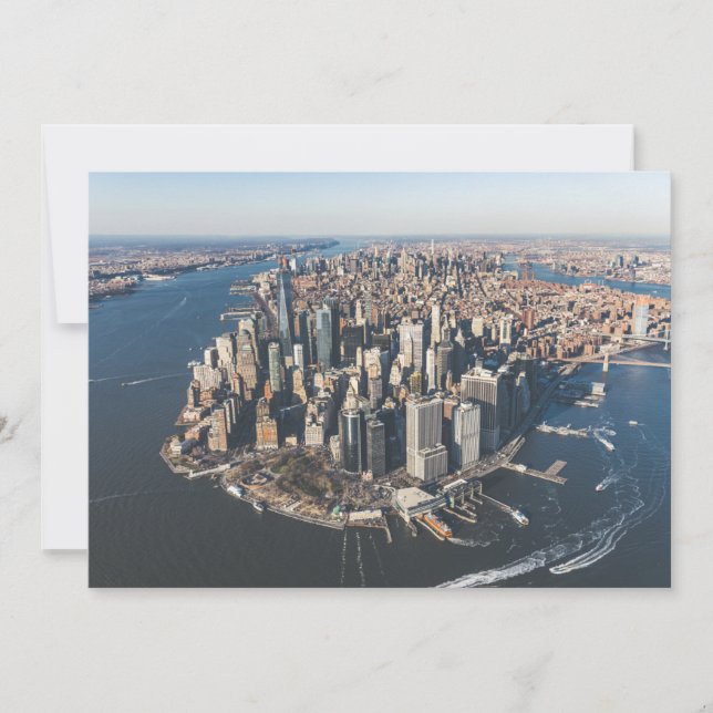 Coastline | Manhattan, New York City Thank You Card (Front)