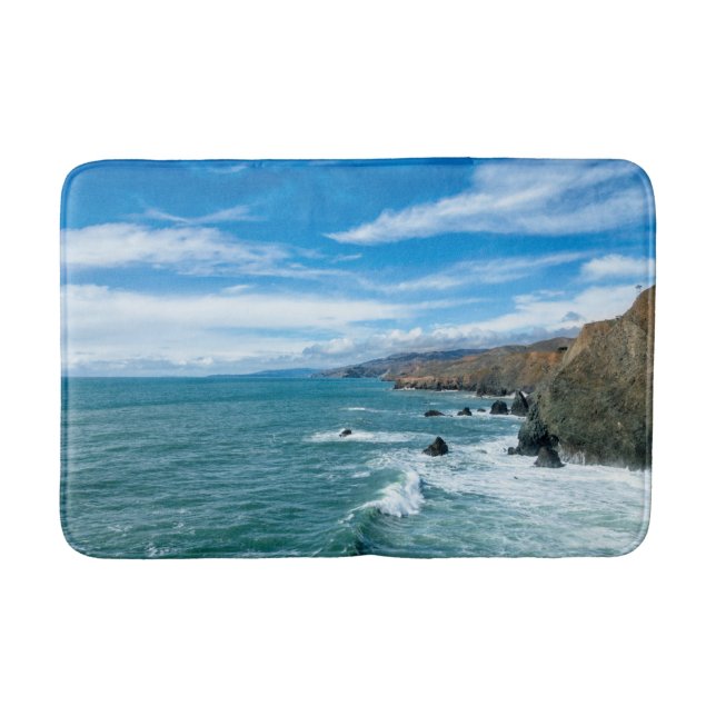 Coastline | Marin Headlands, California Bath Mat (Front)