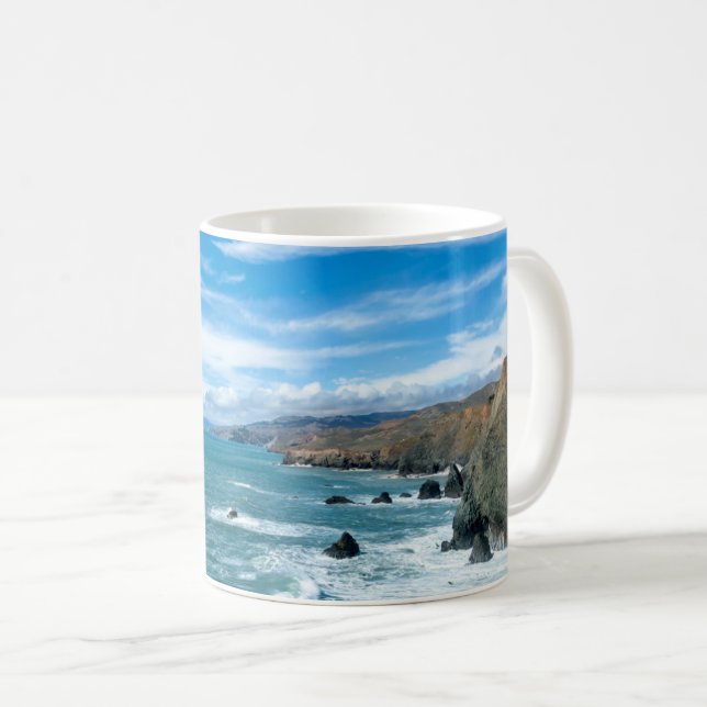 Coastline | Marin Headlands, California Coffee Mug (Front Right)