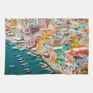 Coastline   Naples Italy Tea Towel