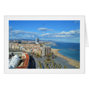 Coastline of Barcelona card