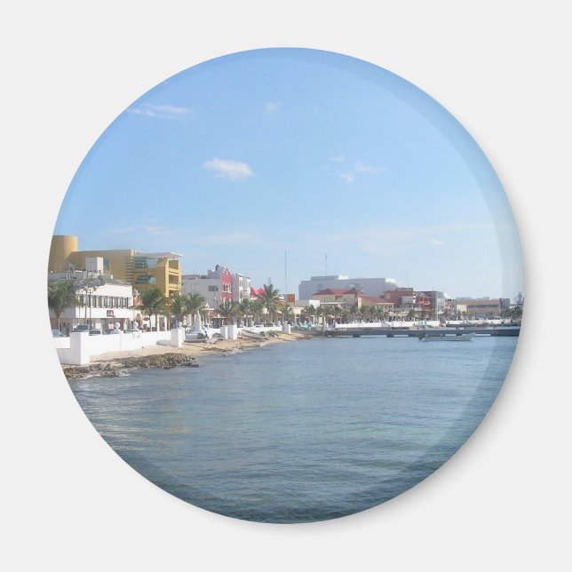 Coastline of Cozumel Mexico Magnet (Front)