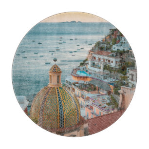 Coastline   Positano, Amalfi Coast, Italy Cutting Board