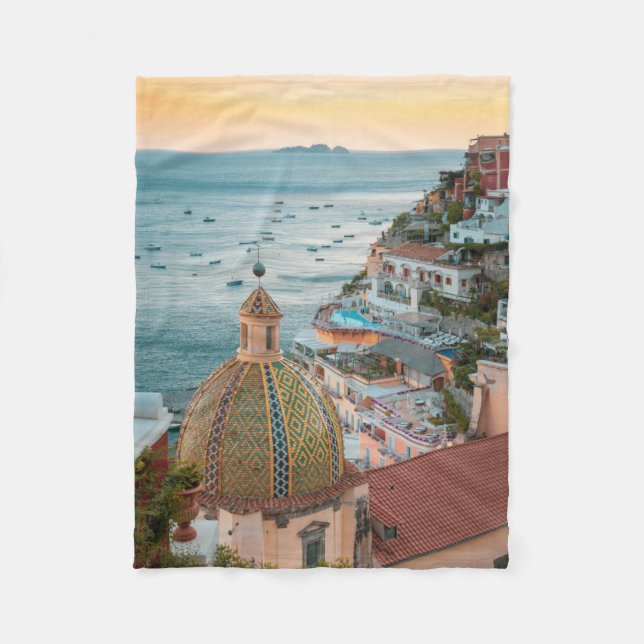 Coastline | Positano, Amalfi Coast, Italy Fleece Blanket (Front)