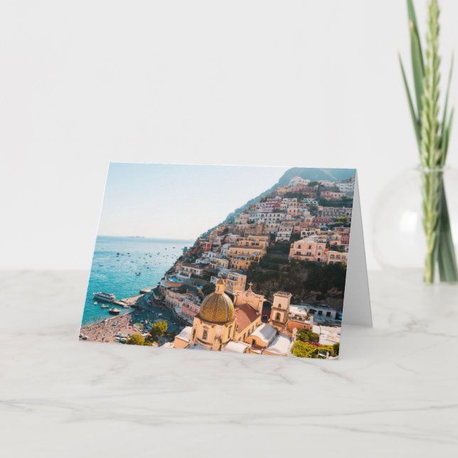 Coastline | Positano Italy, Cliffside Village Card (Front)