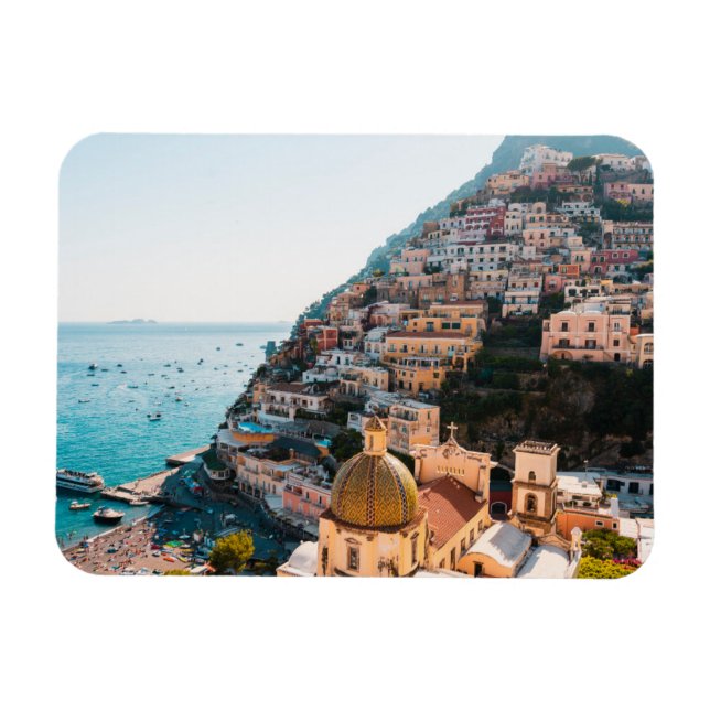 Coastline | Positano Italy, Cliffside Village Magnet (Horizontal)