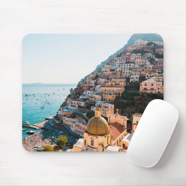 Coastline | Positano Italy, Cliffside Village Mouse Mat (With Mouse)