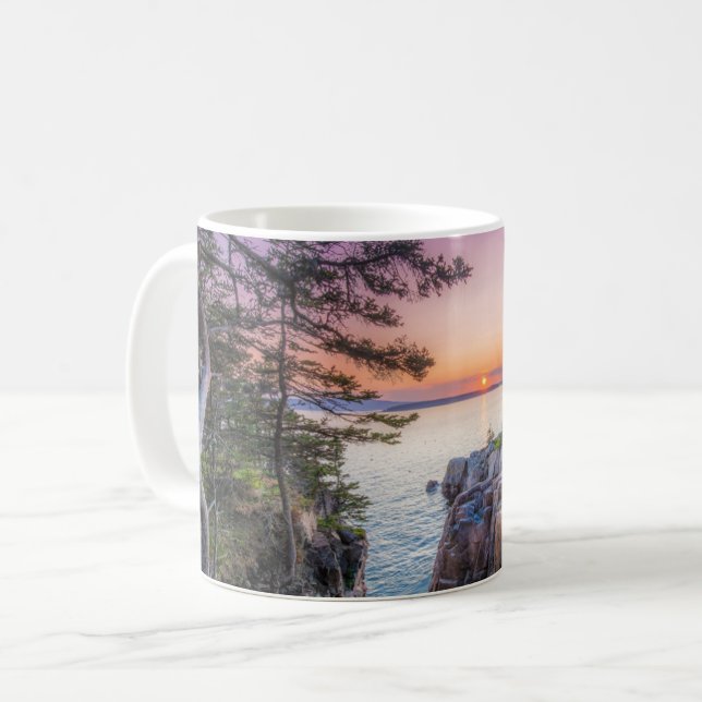 Coastline | Ravens Nest Acadia National Park Maine Coffee Mug (Front Left)