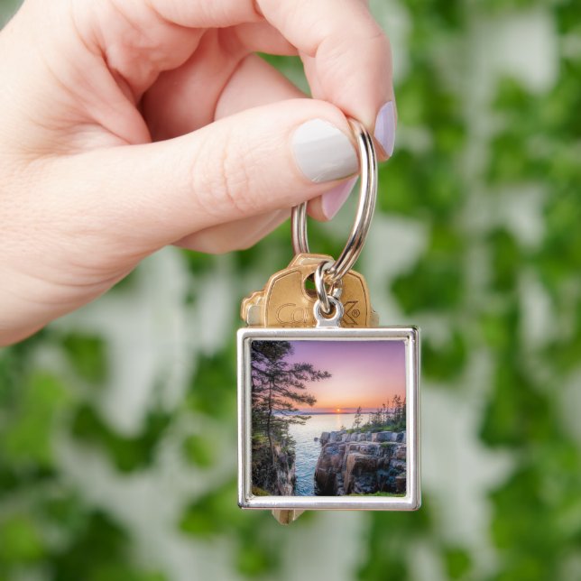 Coastline | Ravens Nest Acadia National Park Maine Key Ring (Hand)