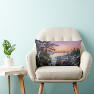 Coastline   Ravens Nest Acadia National Park Maine Lumbar Cushion