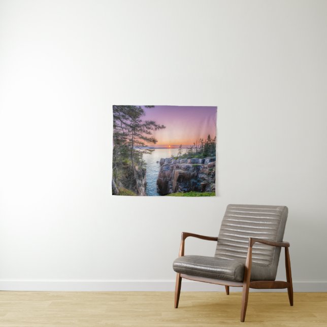 Coastline | Ravens Nest Acadia National Park Maine Tapestry (In Situ (Horizontal))