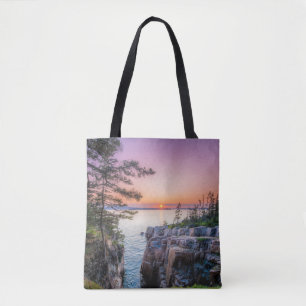Coastline Ravens Nest Acadia National Park Maine Tote Bag