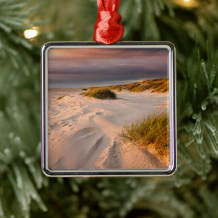 Coastline   Saltum Beach, Denmark Metal Tree Decoration