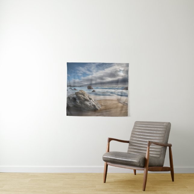 Coastline | Stormy Big Sur, California Tapestry (In Situ (Horizontal))