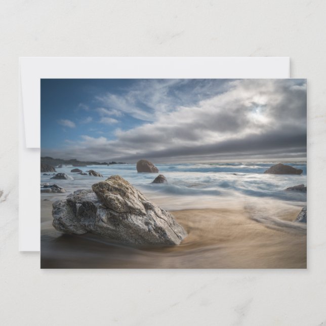 Coastline | Stormy Big Sur, California Thank You Card (Front)