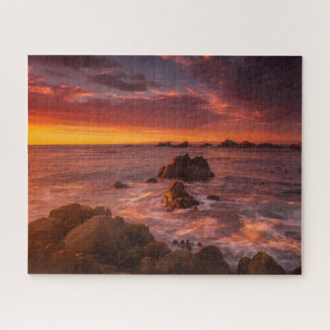 Coastline | Sunset Pacific Grove Carmel California Jigsaw Puzzle (Horizontal)