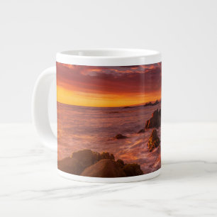Coastline   Sunset Pacific Grove Carmel California Large Coffee Mug