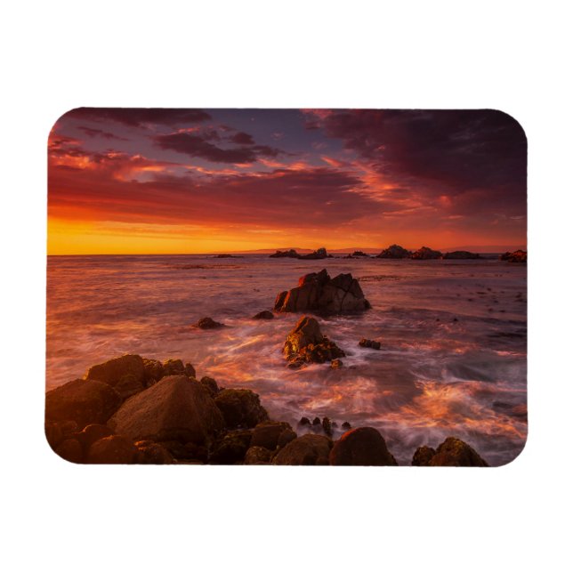 Coastline | Sunset Pacific Grove Carmel California Magnet (Horizontal)
