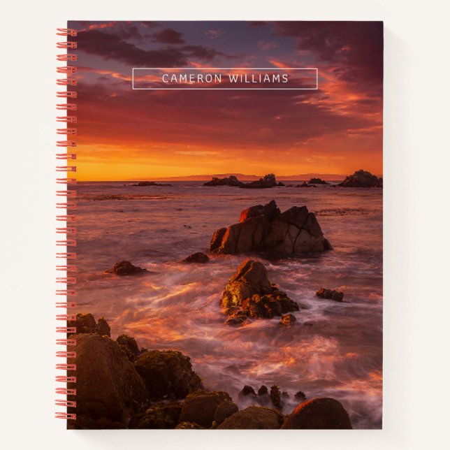 Coastline | Sunset Pacific Grove Carmel California Notebook (Front)