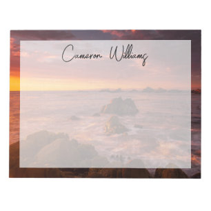 Coastline Sunset Pacific Grove Carmel California Notepad