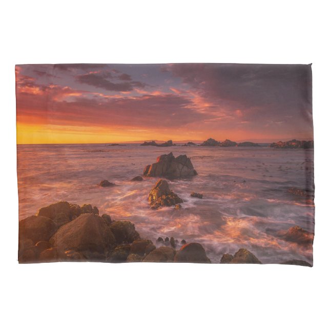 Coastline | Sunset Pacific Grove Carmel California Pillowcase (Front)
