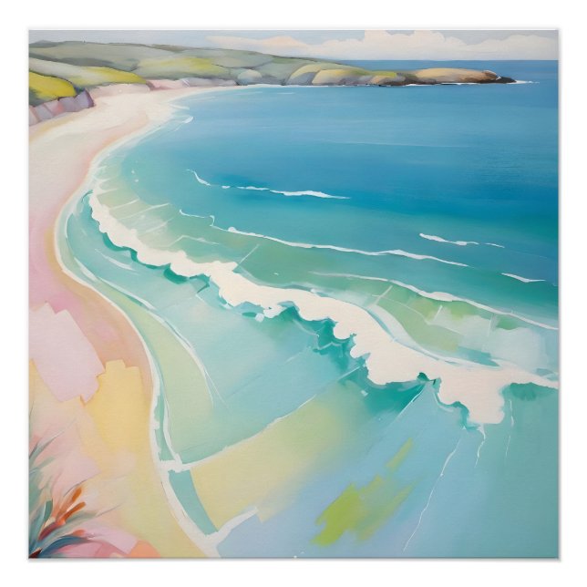Coastline top view artwork poster (Front)