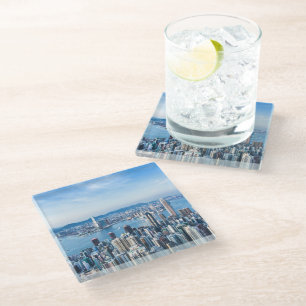 Coastline Tsim Sha Tsu, Hong Kong Island, Asia Glass Coaster