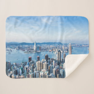 Coastline Tsim Sha Tsu, Hong Kong Island, Asia Sherpa Blanket