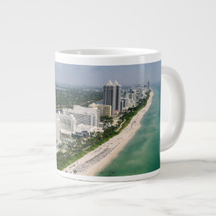 Coastline Urban Beach, Miami, Florida Large Coffee Mug