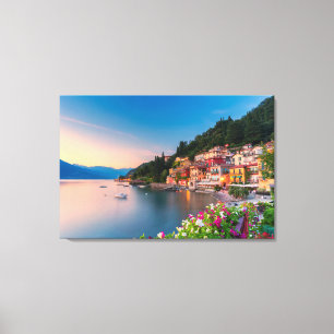 Coastline   Varenna, Lombardy, Italy Canvas Print