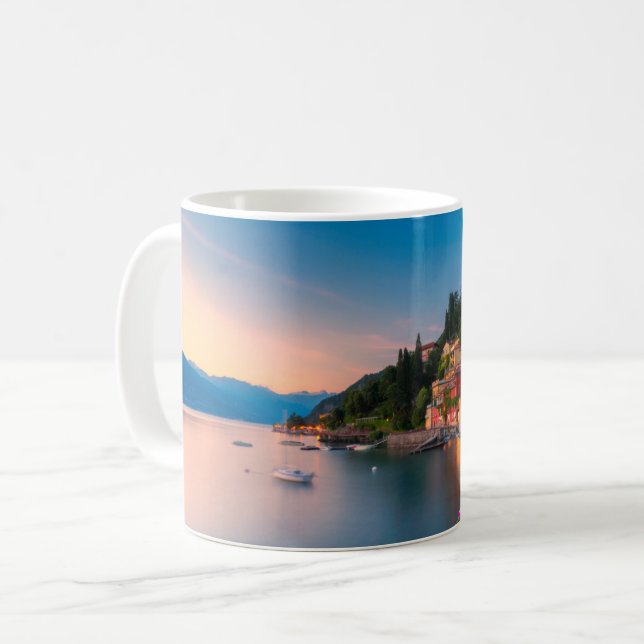 Coastline | Varenna, Lombardy, Italy Coffee Mug (Front Left)