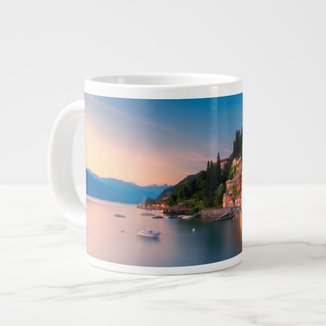 Coastline | Varenna, Lombardy, Italy Large Coffee Mug (Front Left)