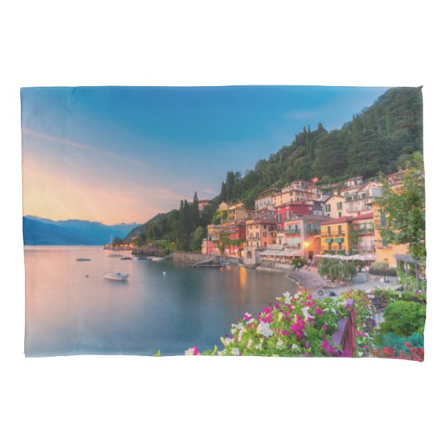 Coastline | Varenna, Lombardy, Italy Pillowcase (Front)