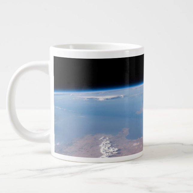 Coasts Of Tunisia And Libya And Island Of Sicily Large Coffee Mug (Left)