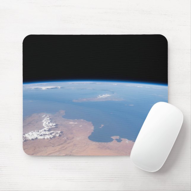 Coasts Of Tunisia And Libya And Island Of Sicily Mouse Mat (With Mouse)